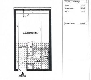  Appartement � vendre 1 pi�ce 23 m�