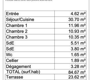  Appartement � vendre 4 pi�ces 85 m�