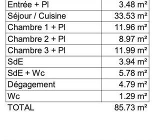  Appartement � vendre 4 pi�ces 86 m�