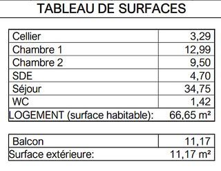  Appartement � vendre 3 pi�ces 67 m�