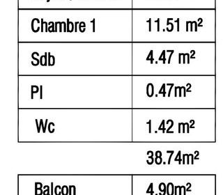  Appartement � vendre 2 pi�ces 39 m�