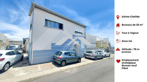 Local 55 m² Sainte Clotilde 1316 97490 Sainte clotilde