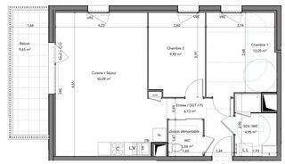  Appartement � vendre 3 pi�ces 65 m�