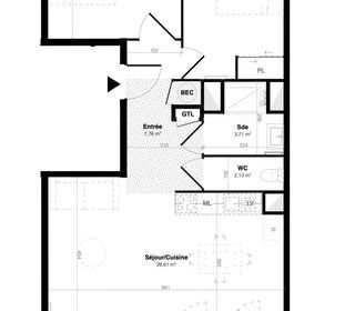  Appartement � vendre 3 pi�ces 65 m�