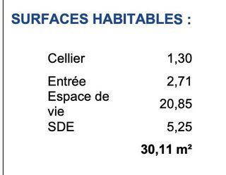  Appartement � vendre 1 pi�ce 30 m�