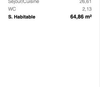  Appartement � vendre 3 pi�ces 65 m�