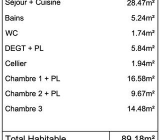  Appartement � vendre 4 pi�ces 89 m�