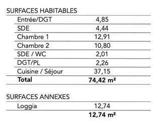  Appartement � vendre 3 pi�ces 74 m�