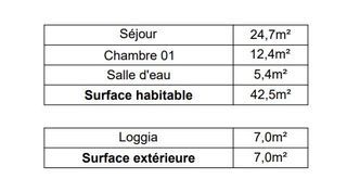  Appartement � vendre 2 pi�ces 47 m�