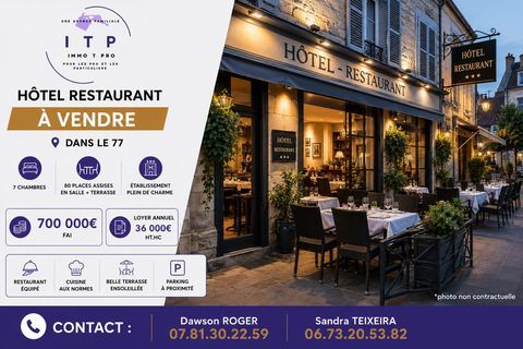 MAGNIFIQUE H&Ocirc;TEL RESTAURANT DANS UN LIEU ATYPIQUE AU COEUR DE L 650000 77250 Moret-loing-et-orvanne