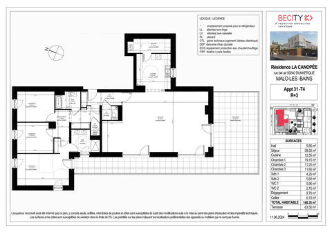  Appartement � vendre 4 pi�ces 148 m�