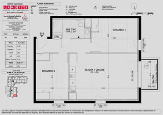  Appartement � vendre 3 pi�ces 61 m�