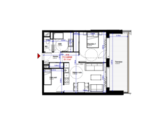  Appartement � vendre 2 pi�ces 51 m�