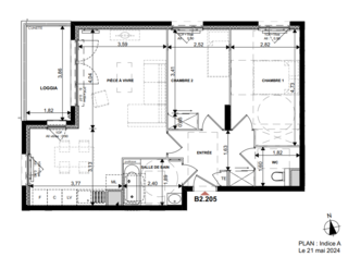  Appartement � vendre 3 pi�ces 64 m�