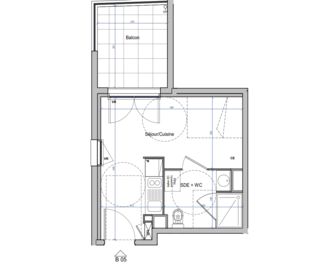  Appartement � vendre 1 pi�ce 21 m�