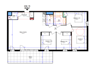  Appartement � vendre 5 pi�ces 99 m�