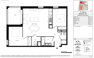  Appartement � vendre 3 pi�ces 64 m�