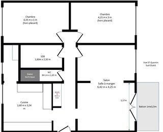  Appartement � vendre 4 pi�ces 79 m�