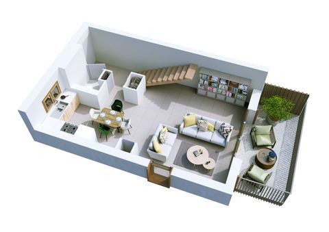   3 Pi�ces Appartement duplex 2 chambres - B03 Appartement - 3 pi�ce(s) - 73 m�