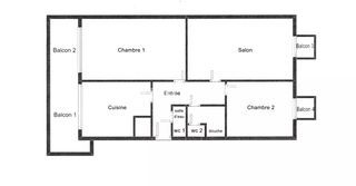  Appartement � vendre 3 pi�ces 67 m�