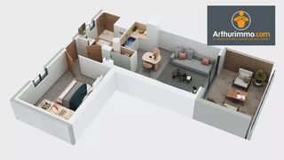  Appartement � vendre 2 pi�ces 43 m�