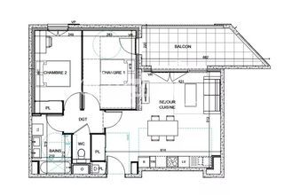  Appartement � vendre 3 pi�ces 61 m�