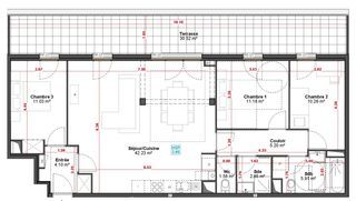  Appartement � vendre 4 pi�ces 94 m�