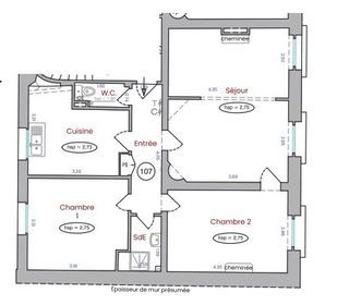  Appartement � vendre 3 pi�ces 67 m�