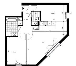  Appartement � vendre 3 pi�ces 62 m�