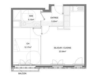  Appartement � vendre 2 pi�ces 46 m�