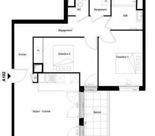  Appartement � vendre 3 pi�ces 64 m�