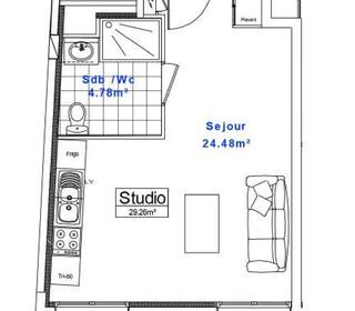  Appartement � vendre 1 pi�ce 29 m�