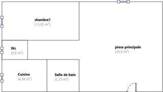  Appartement � vendre 2 pi�ces 47 m�