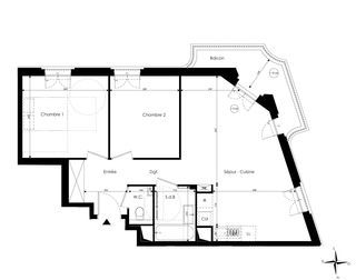  Appartement � vendre 3 pi�ces 63 m�