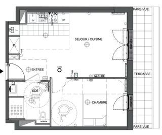  Appartement � vendre 2 pi�ces 44 m�