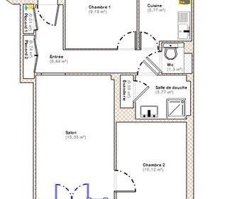  Appartement � vendre 3 pi�ces 54 m�