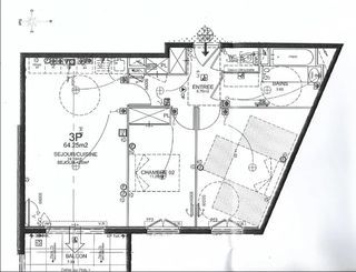  Appartement � vendre 3 pi�ces 64 m�