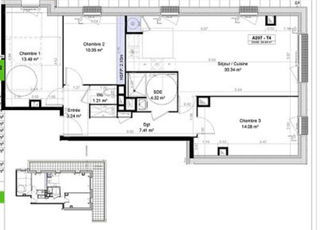  Appartement � vendre 4 pi�ces 84 m�