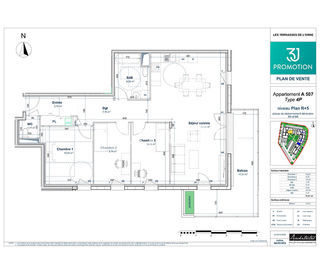  Appartement � vendre 4 pi�ces 91 m�