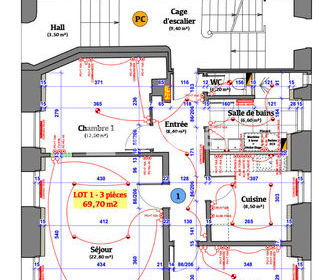  Appartement � louer 3 pi�ces 70 m�