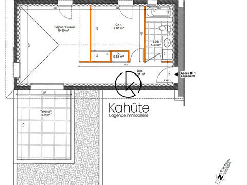   Appartement T2, 42m2 avec terrasse plein sud et place de parking privative ? Les Terrasses 1930 Appartement - 2 pi�ce(s) - 42 m�