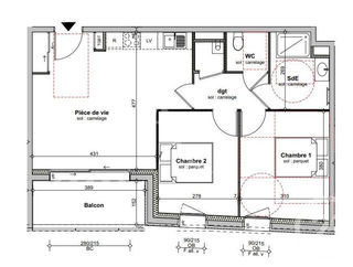  Appartement � vendre 3 pi�ces 56 m�