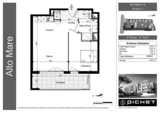  Appartement � vendre 2 pi�ces 45 m�