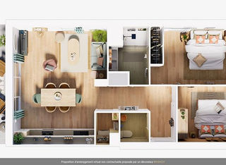  Appartement � vendre 3 pi�ces 61 m�