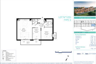  Appartement � louer 3 pi�ces 65 m�