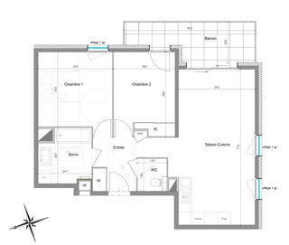  Appartement � vendre 3 pi�ces 63 m�