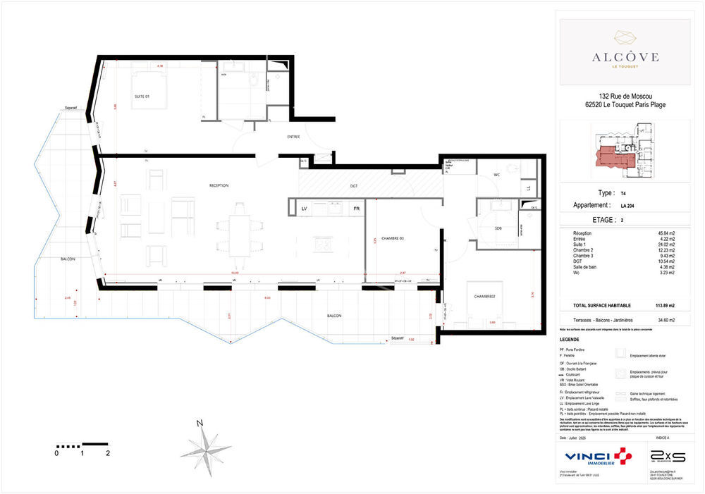 � vendre  Appartement Le Touquet-Paris-Plage (62520)