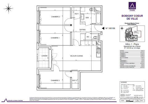   Appartement Bobigny 4 pi�ce(s) 80,18 m2 Appartement - 4 pi�ce(s) - 80 m�