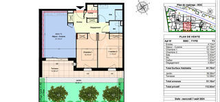  Appartement � vendre 3 pi�ces 61 m�