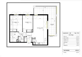  Appartement � vendre 3 pi�ces 66 m�